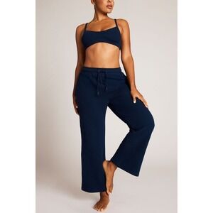 Negative‎ Waffle Knit Cropped Track Pant Navy XS New With Tags